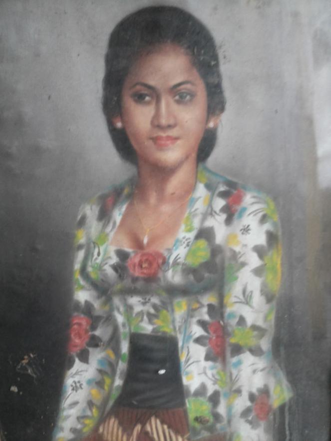 lukisan potret wanita jawa